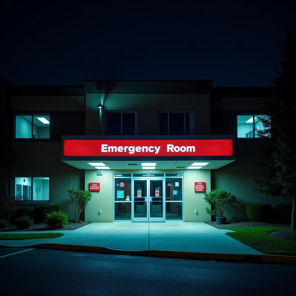 Emergency Room Entrance at Night