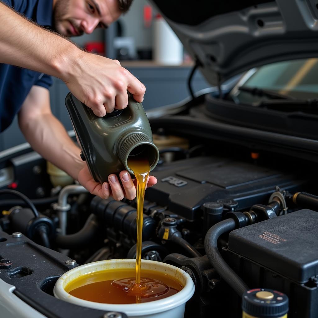 Car engine oil change