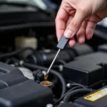 Mechanic Checking Engine Oil