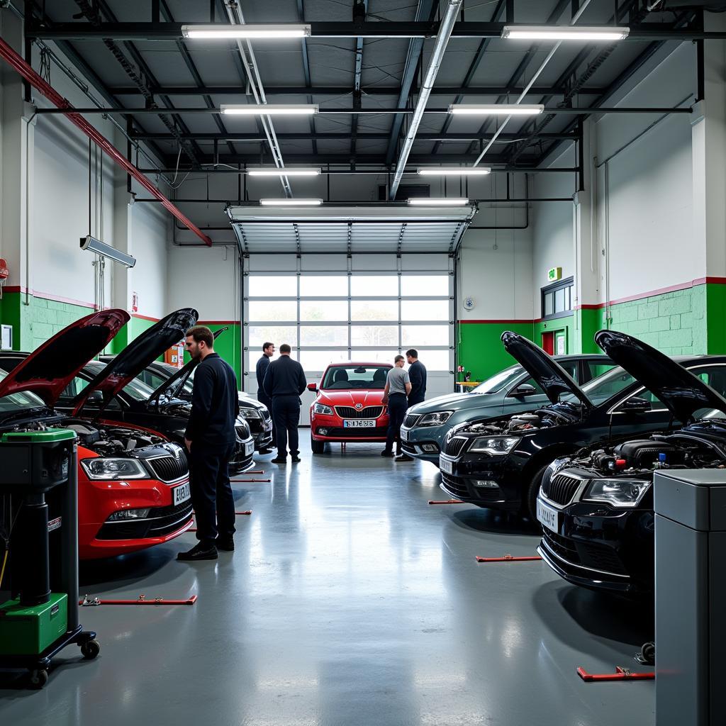  A modern Skoda specialist garage in Essex with trained technicians