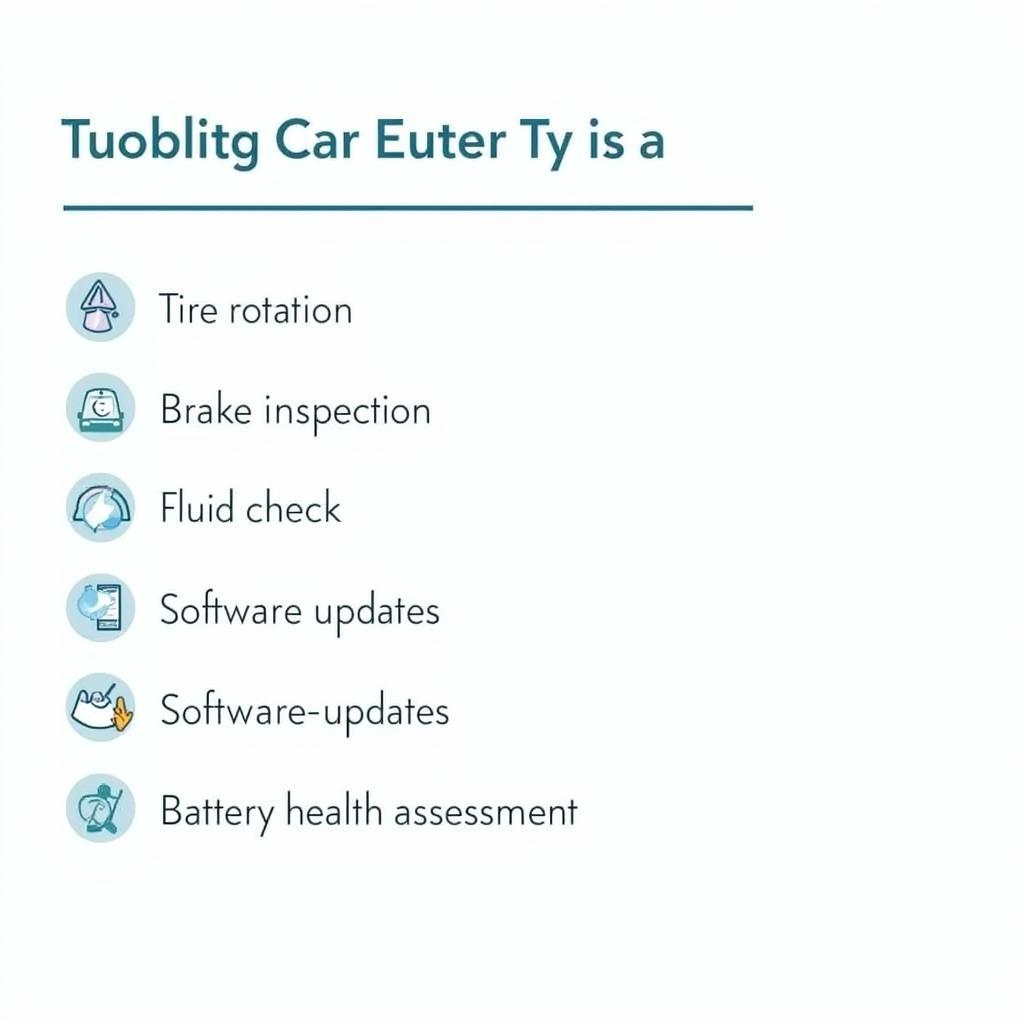 Electric Vehicle Service Checklist