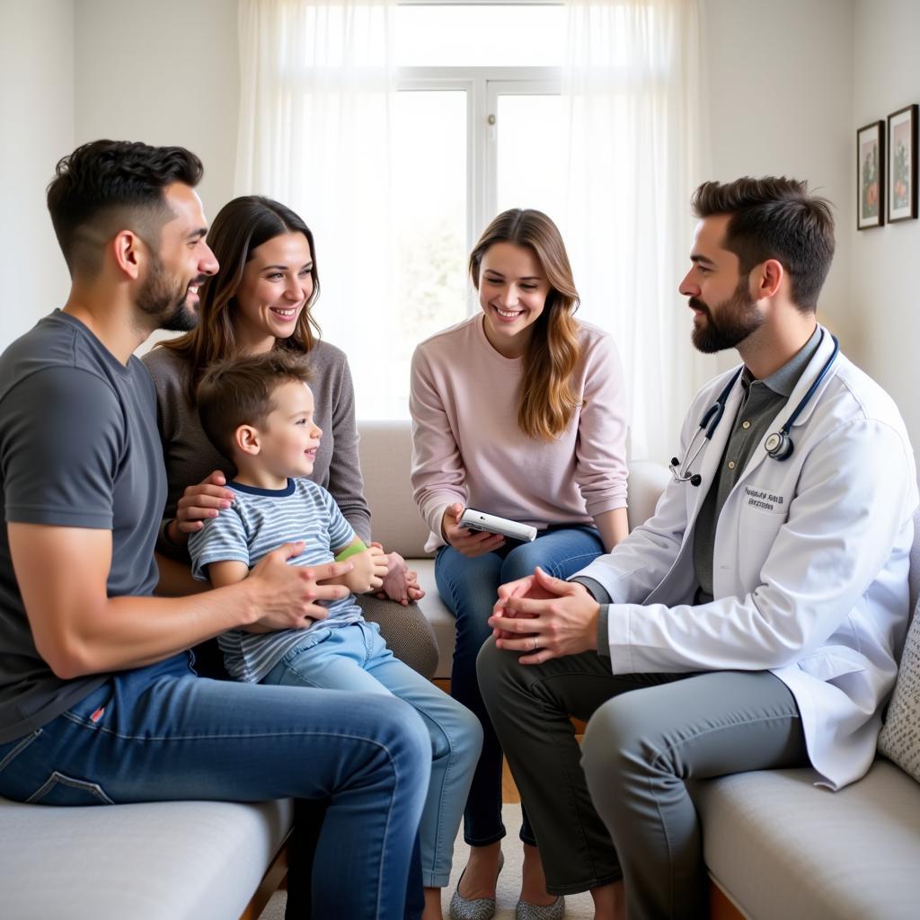 Family Visiting Their Doctor