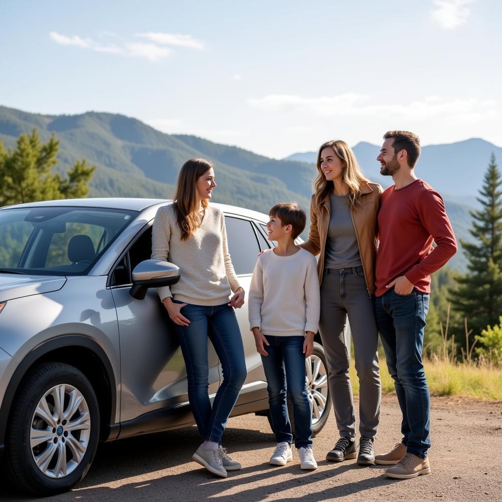 Family on a Road Trip with Breakdown Coverage