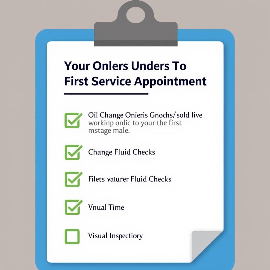 First Car Service Checklist