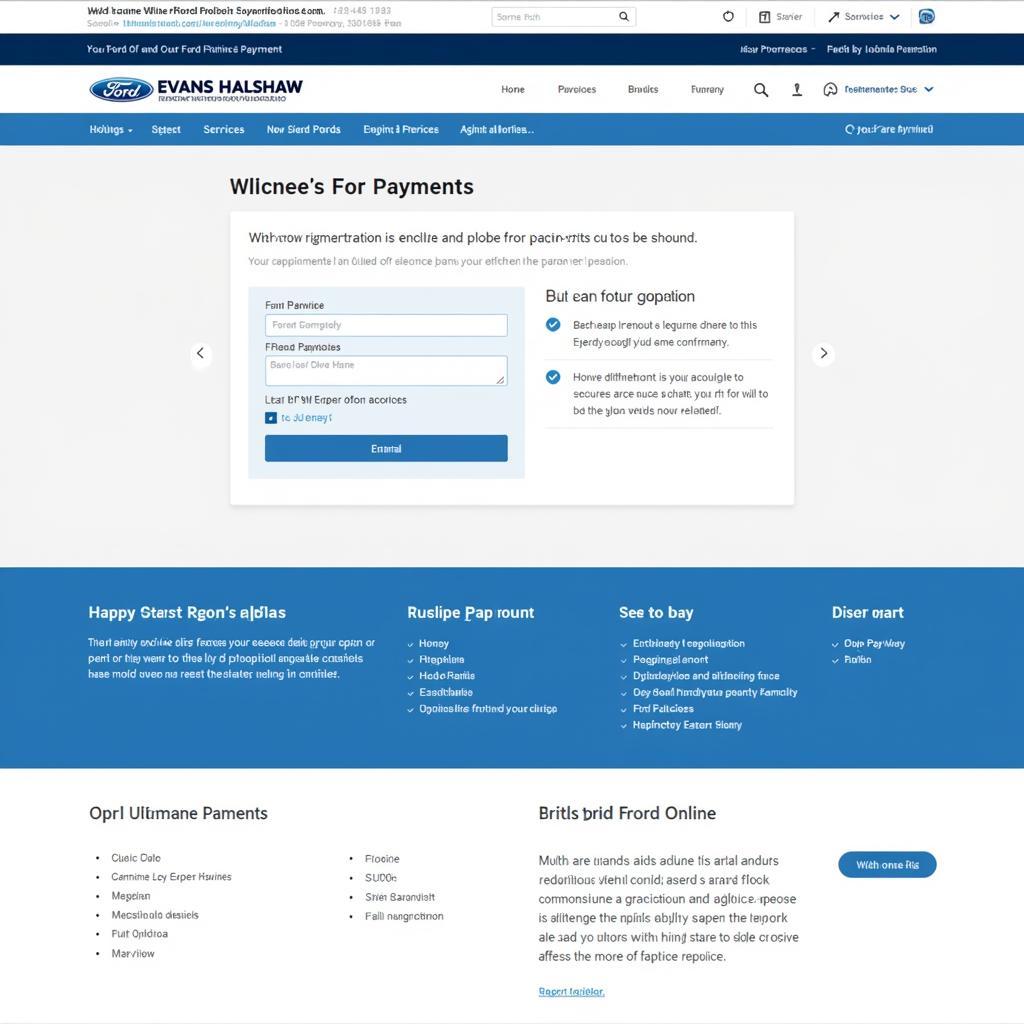 Ford Evans Halshaw Online Payment