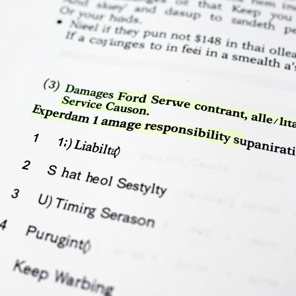 Ford Service Contract Liability Clause