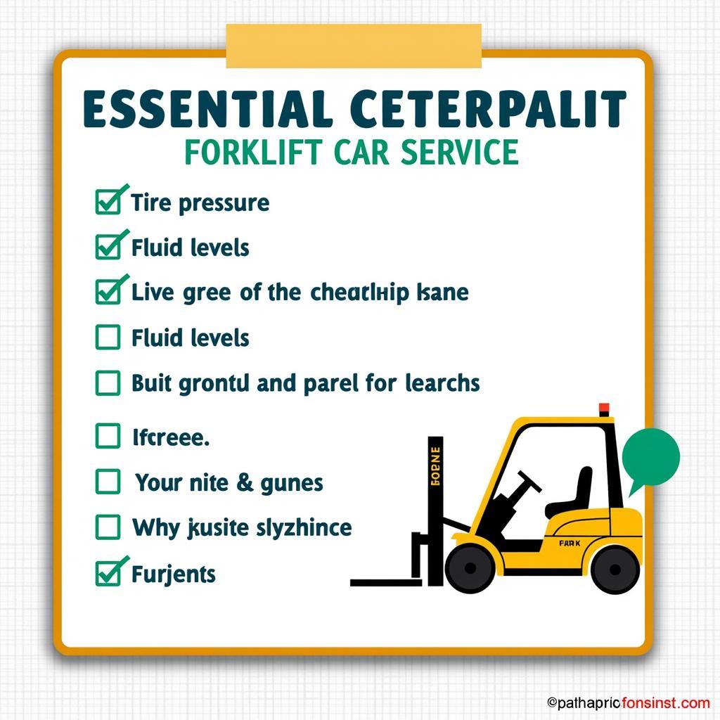 Forklift Car Service Checklist