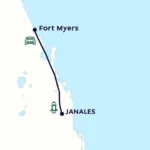 Car service route from Fort Myers to Naples