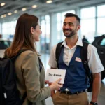 Traveler Being Picked Up at the Airport