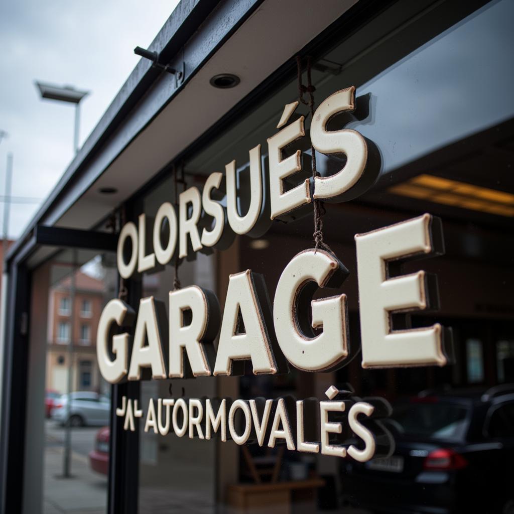 French Garage Signage