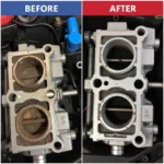 Fuel Induction Service Before and After