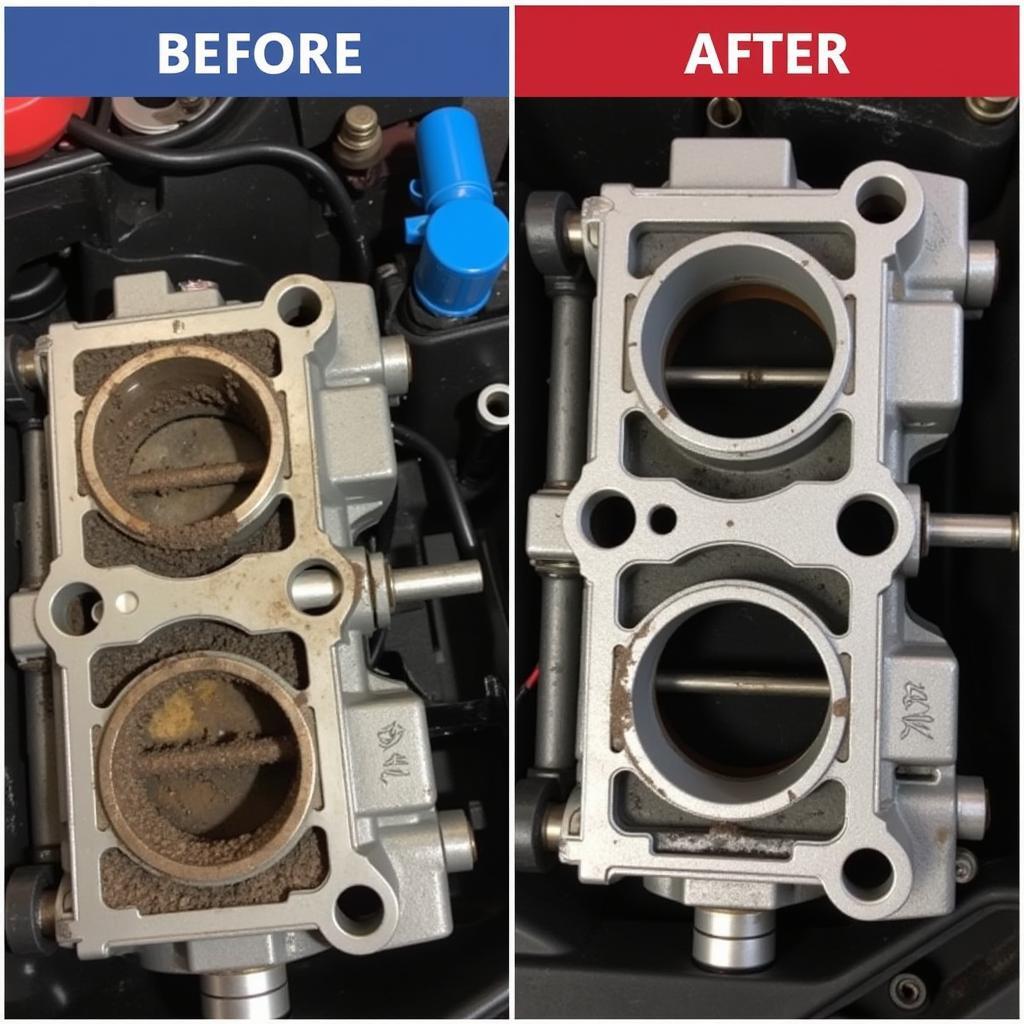 Fuel Induction Service Before and After