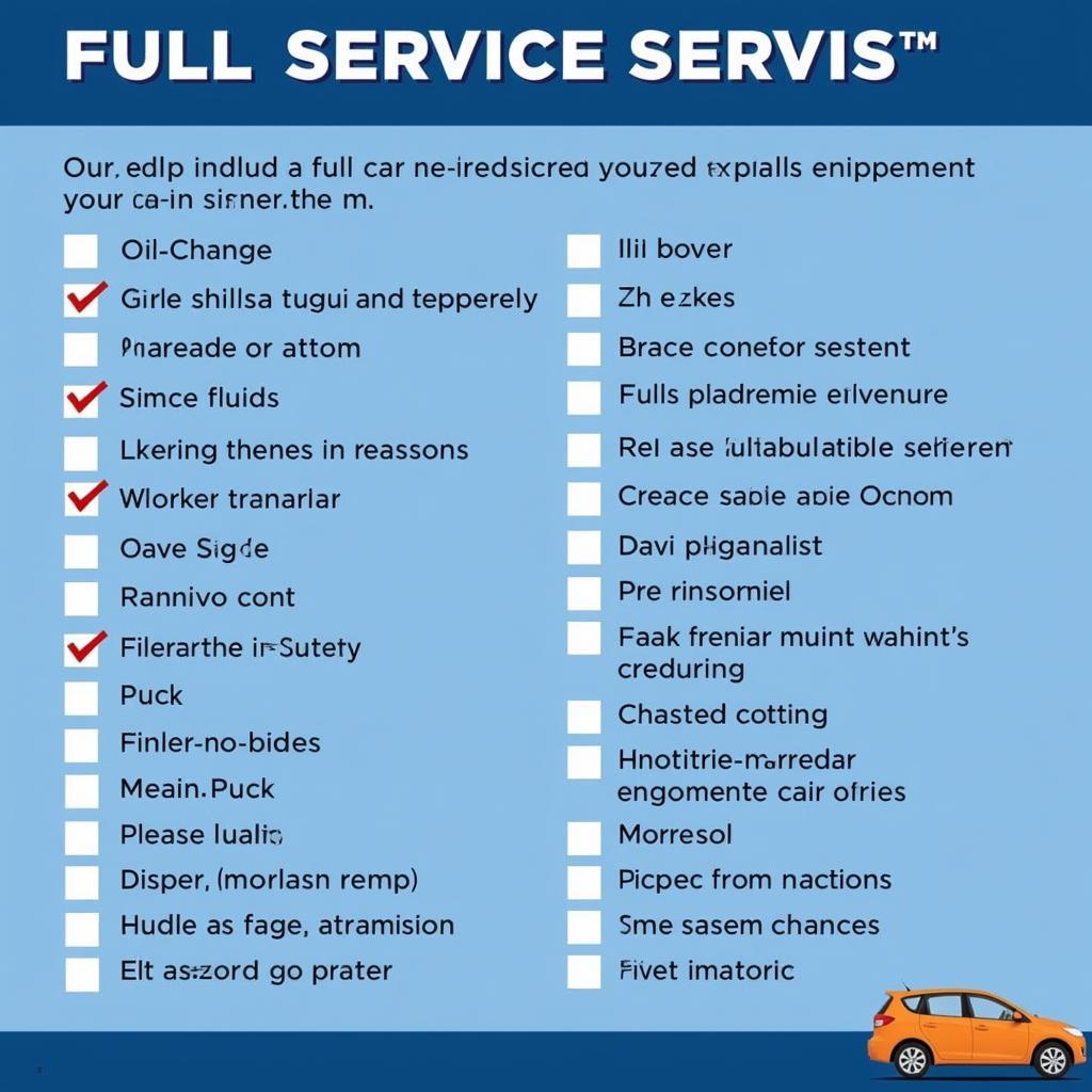 Full Car Service Checklist