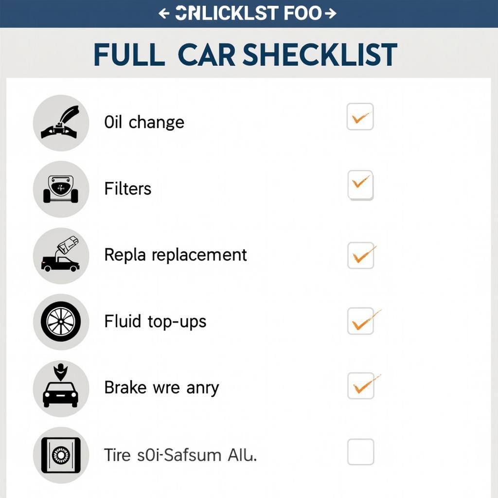 Full Car Service Checklist