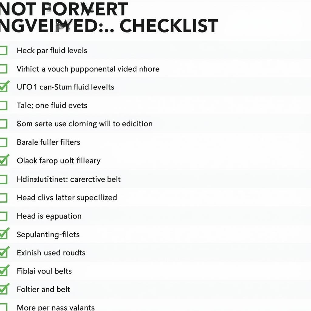 Full Car Service Checklist