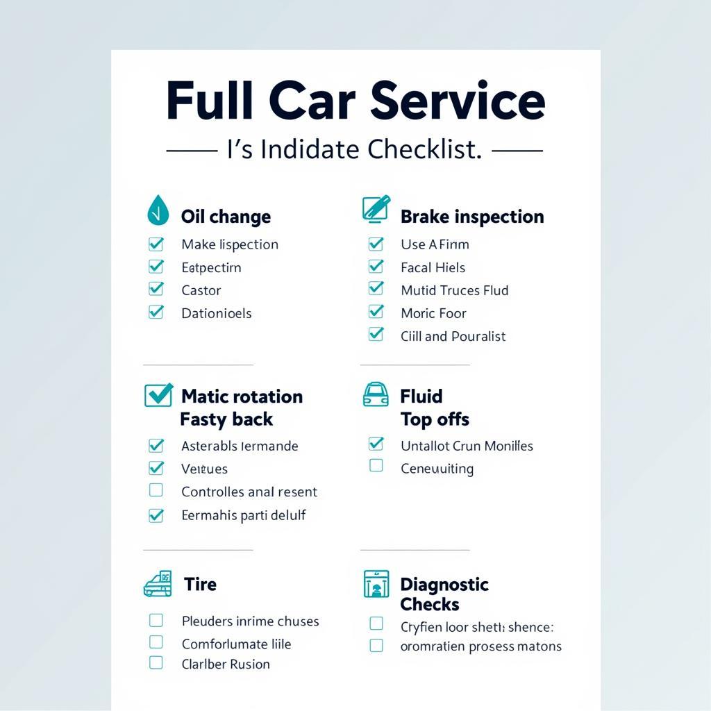 Full Car Service Checklist