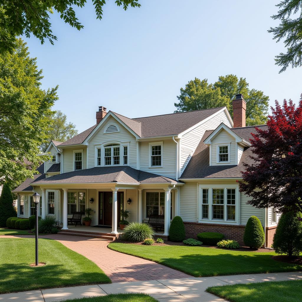 A welcoming funeral home exterior