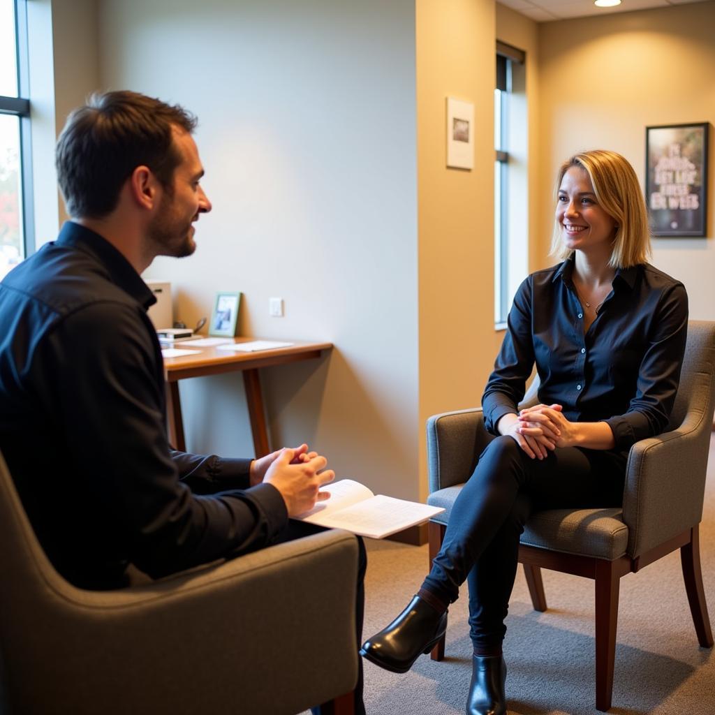 GCU Student Meeting Career Advisor