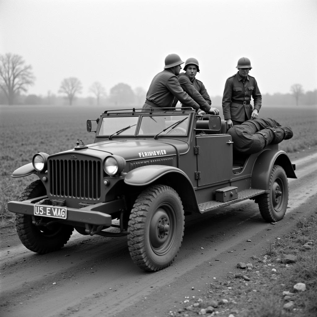 German Soldiers Operating a Captured British Armoured Car