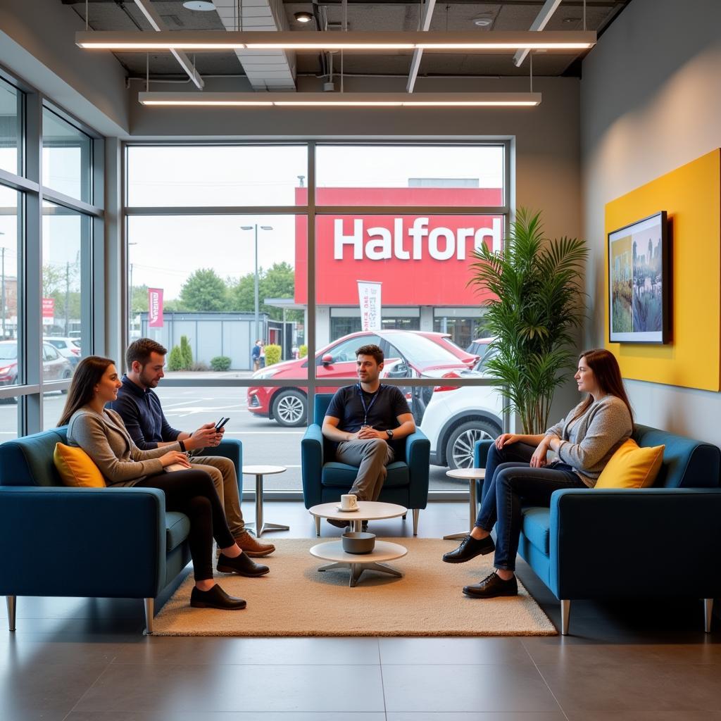 Halfords Autocentre Customer Waiting Area