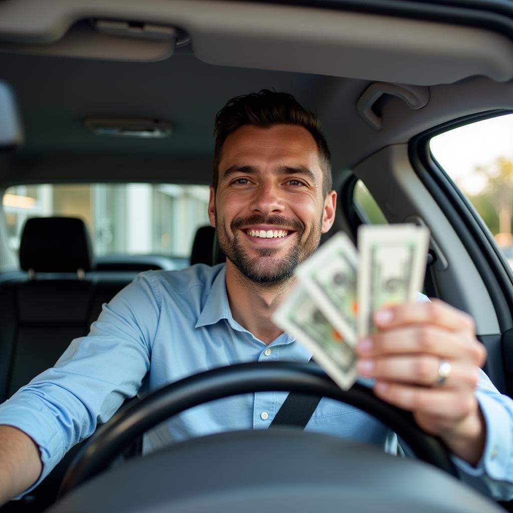 Happy Car Service Driver