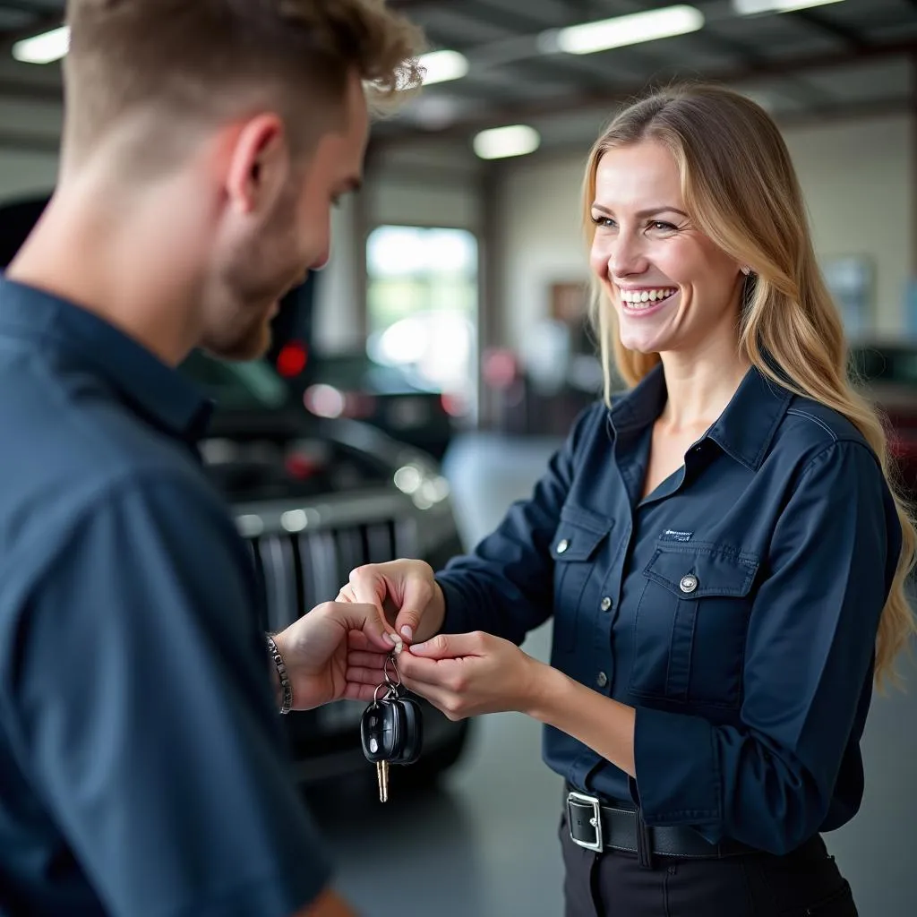 Happy customer car service Ann Arbor