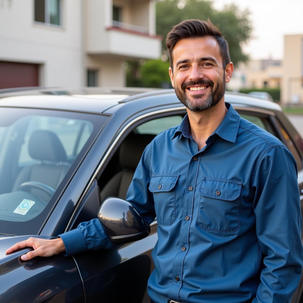 Satisfied car owner in Karachi