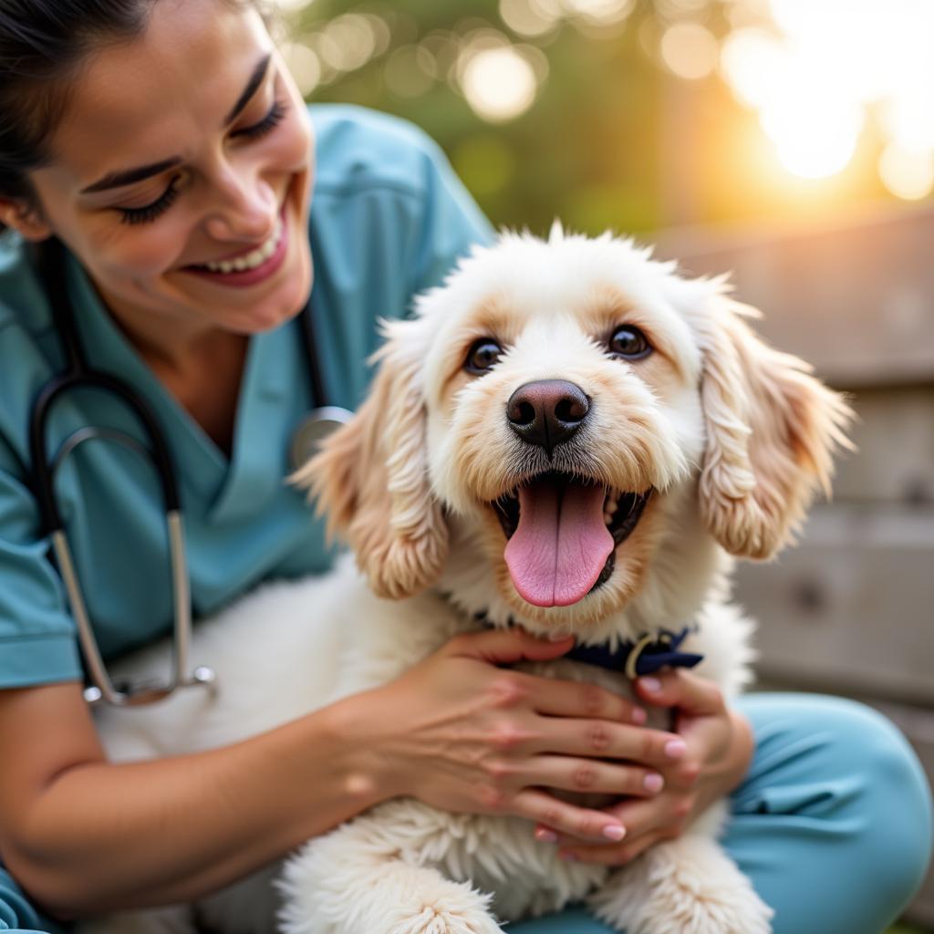 Happy Pet with Caregiver