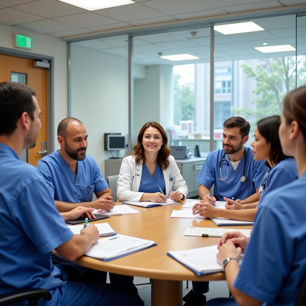 Healthcare Team Collaborating During a Meeting