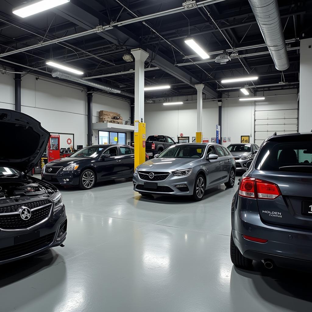 Modern Holden Car Service Workshop in Brighton with Diagnostic Equipment