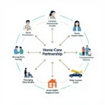 Illustration of a Home Care Partnership