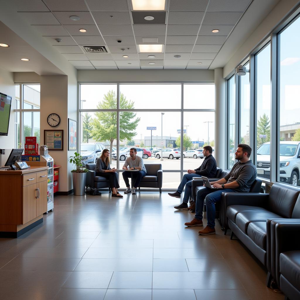 Comfortable and Modern Honda Service Center Waiting Area