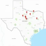 Map of Houston Highlighting Car Service Locations