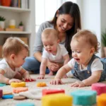 Infants and Toddlers Engaging in Sensory Play