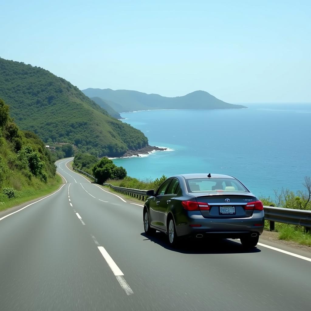 Driving Along the Jamaican Coast