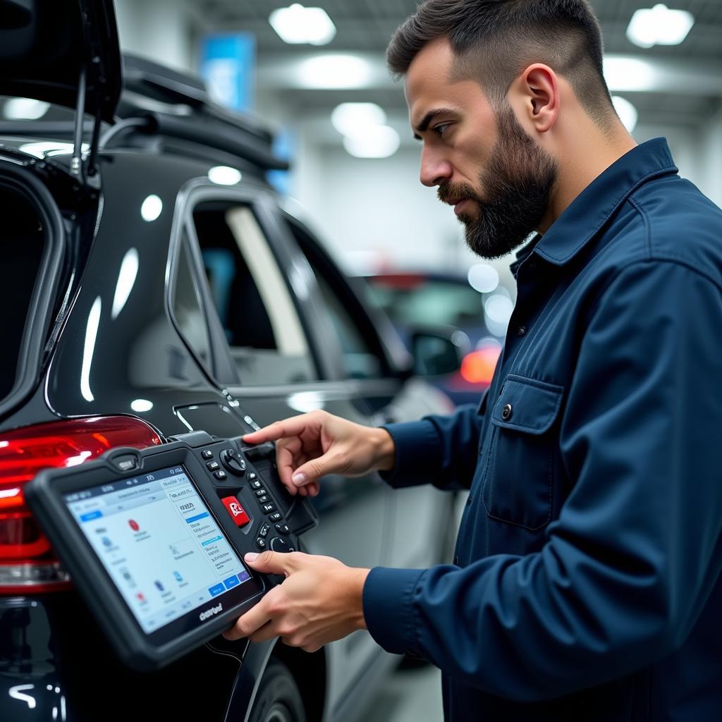 Modern Diagnostic Equipment at a Car Service Centre in Keysborough