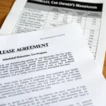 Car lease agreement and maintenance schedule