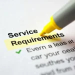 Lease agreement with highlighted service section