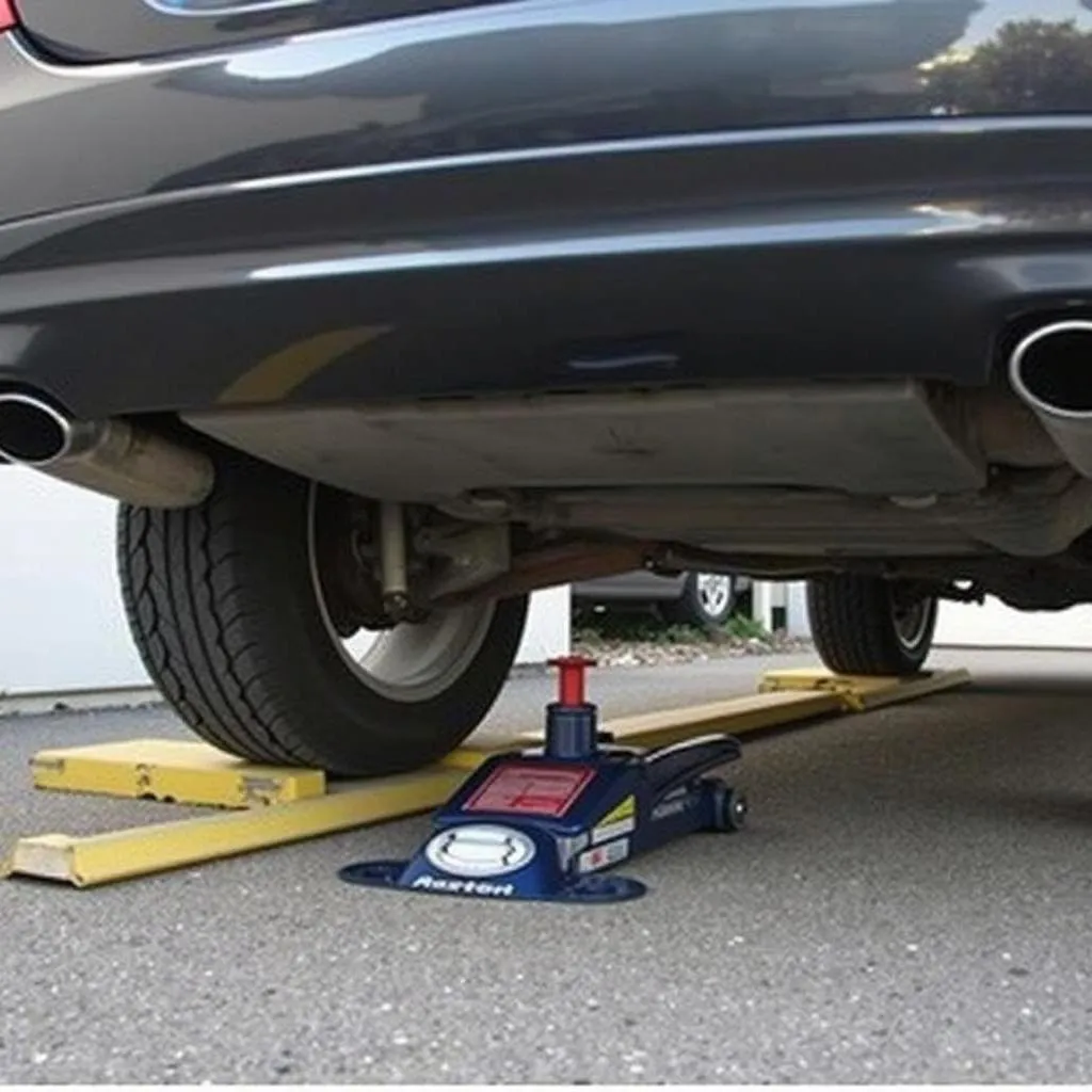 Using a Floor Jack to Lift a 2011 Mercedes E550