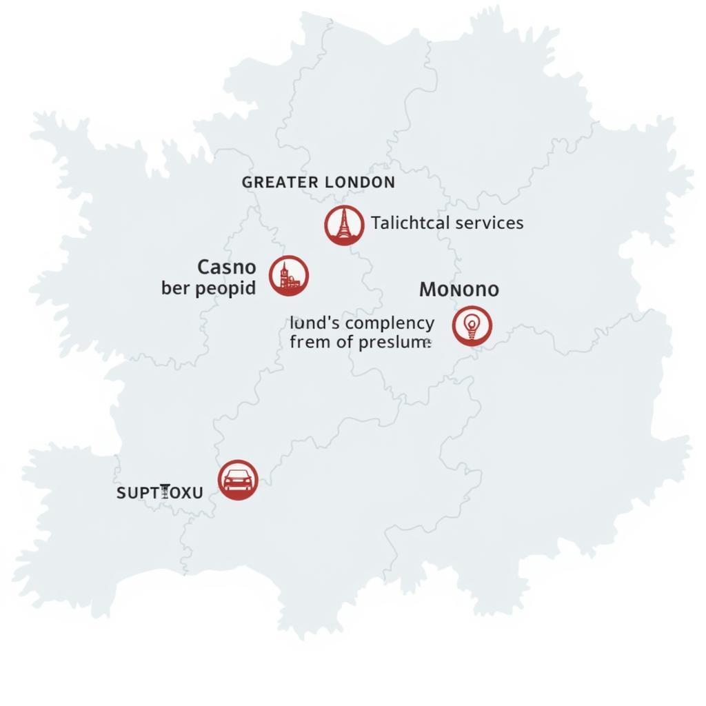 London Car Service Location Map