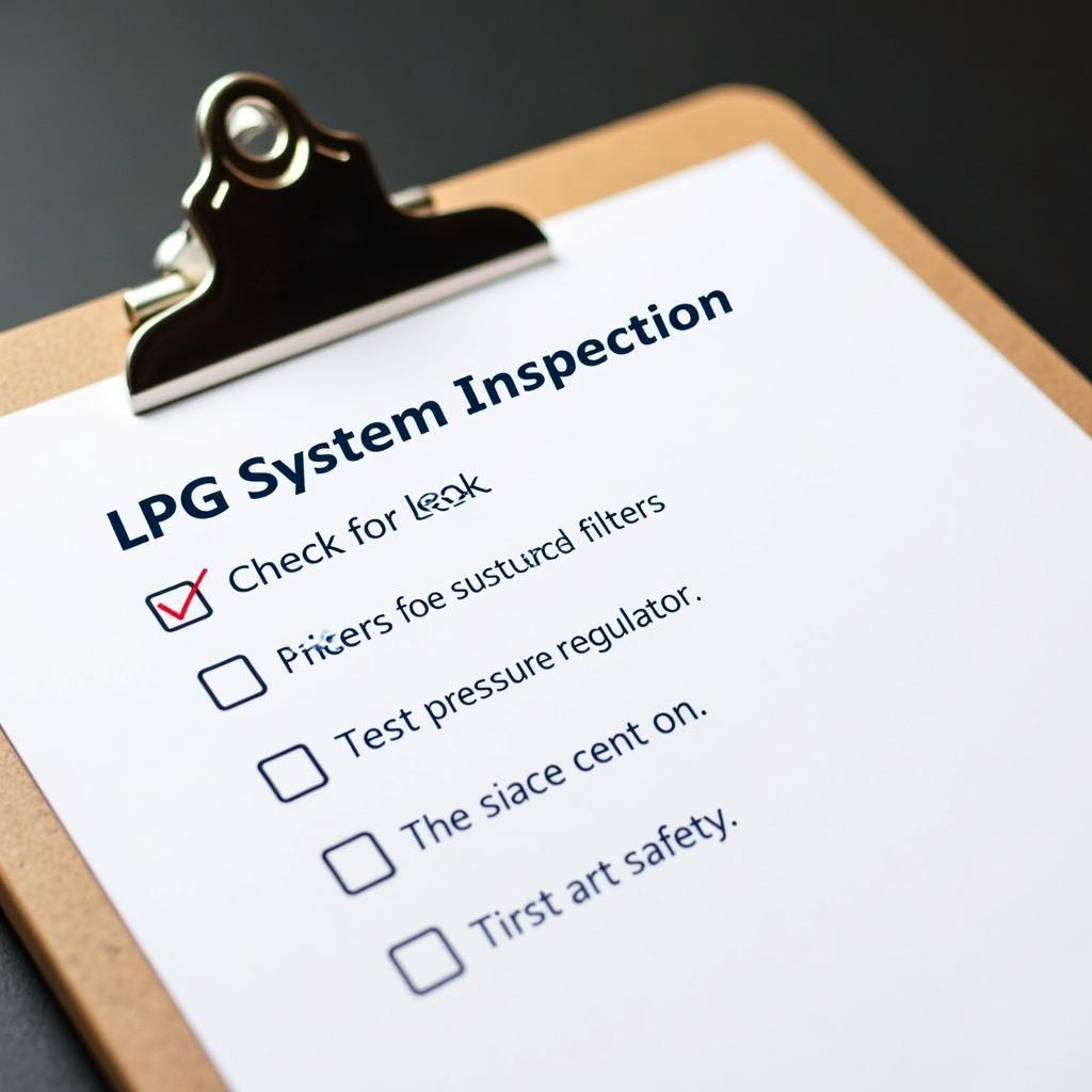 LPG System Inspection Checklist