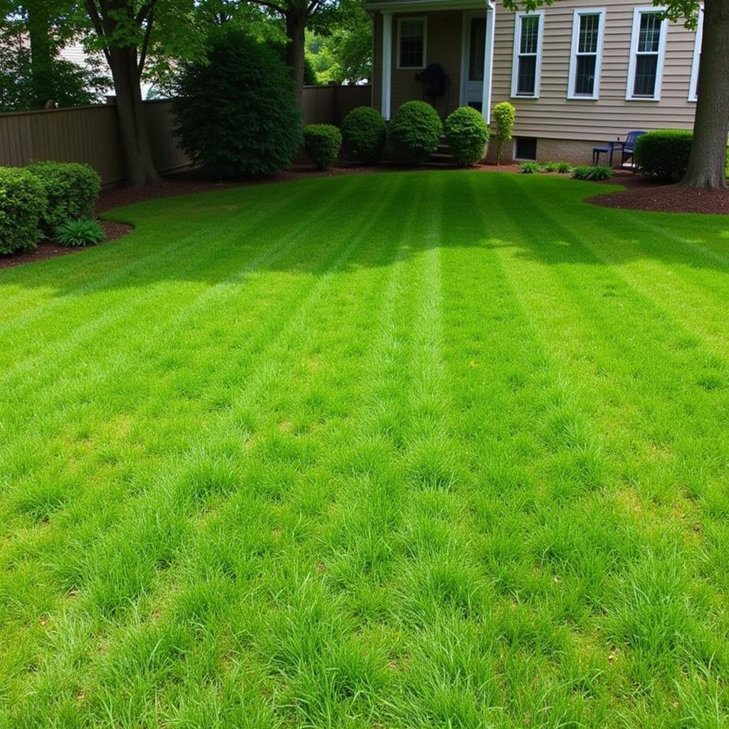 Lush Green Lawn After Treatment