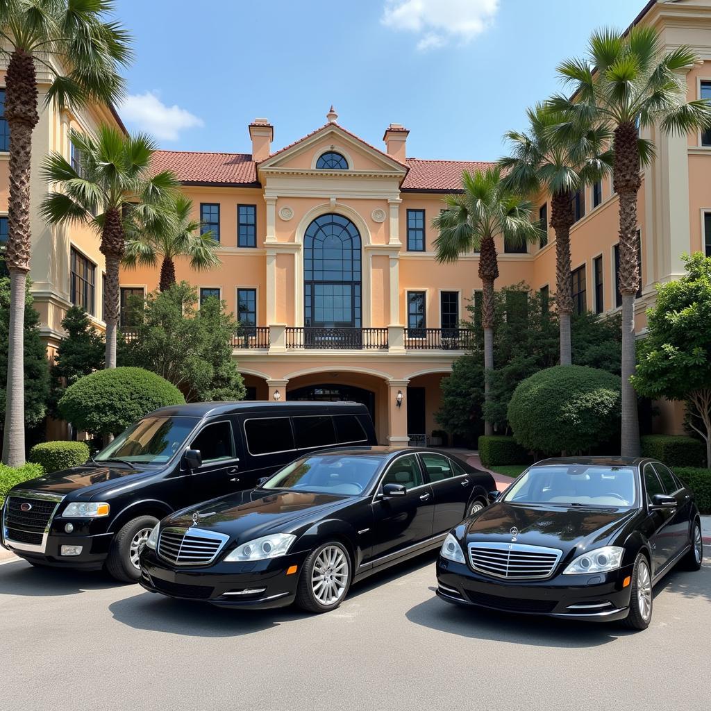 Fleet of luxury vehicles