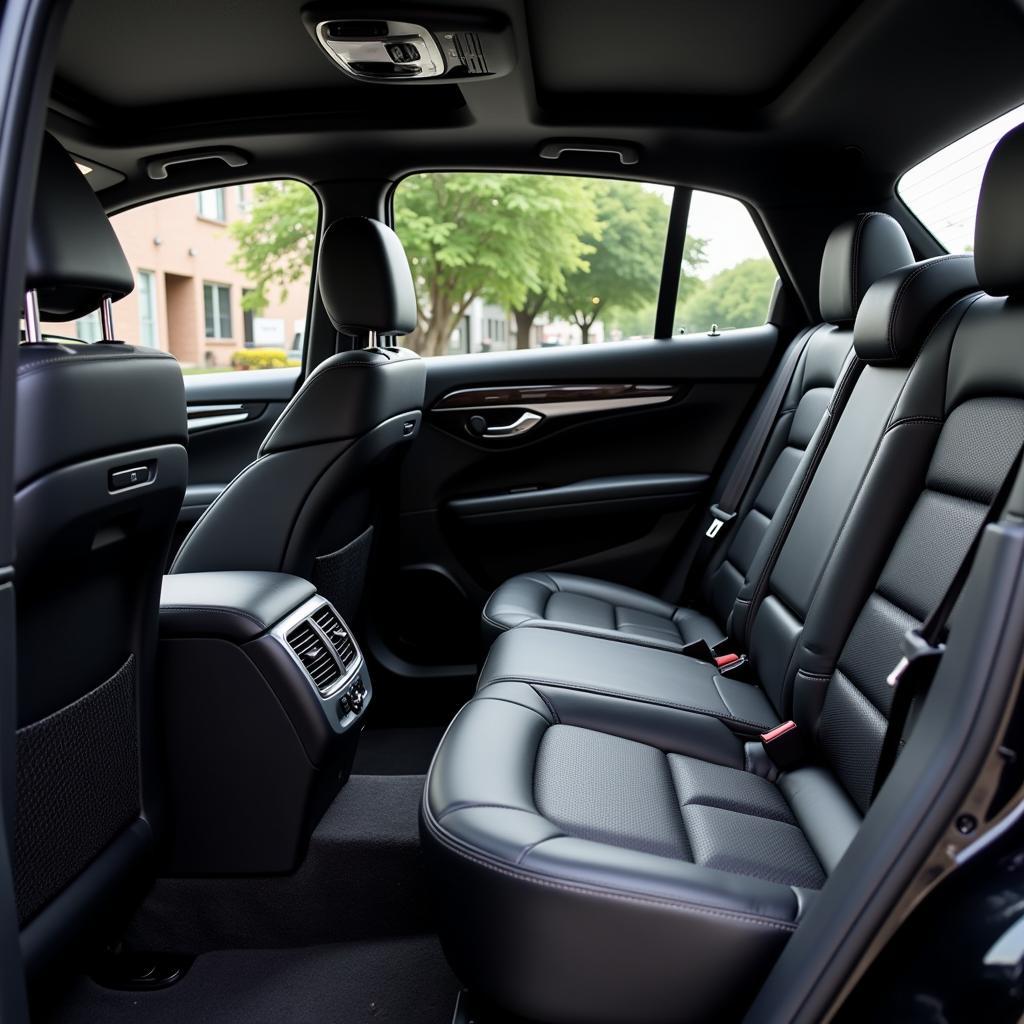 Comfortable Interior of a Luxury Car Service