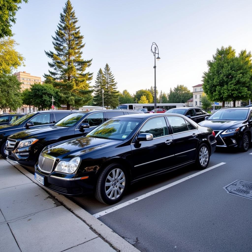 Variety of black cars available for service in Madrid