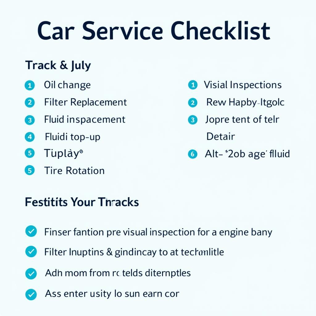 Major Car Service Checklist