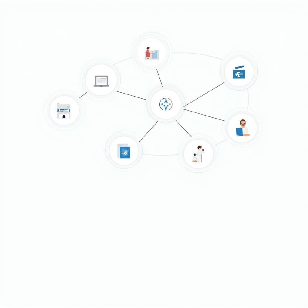 Healthcare network illustration