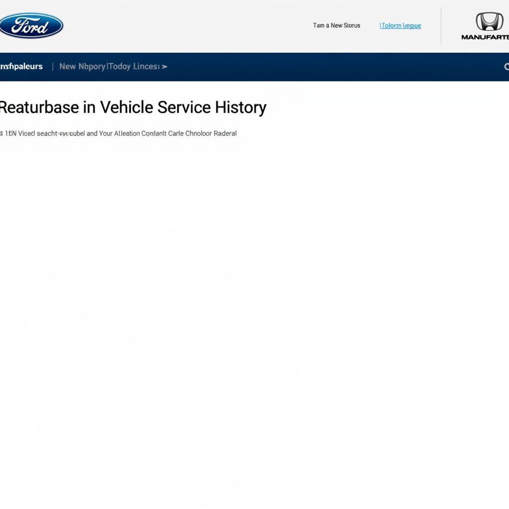 Car Service History on Manufacturer Website