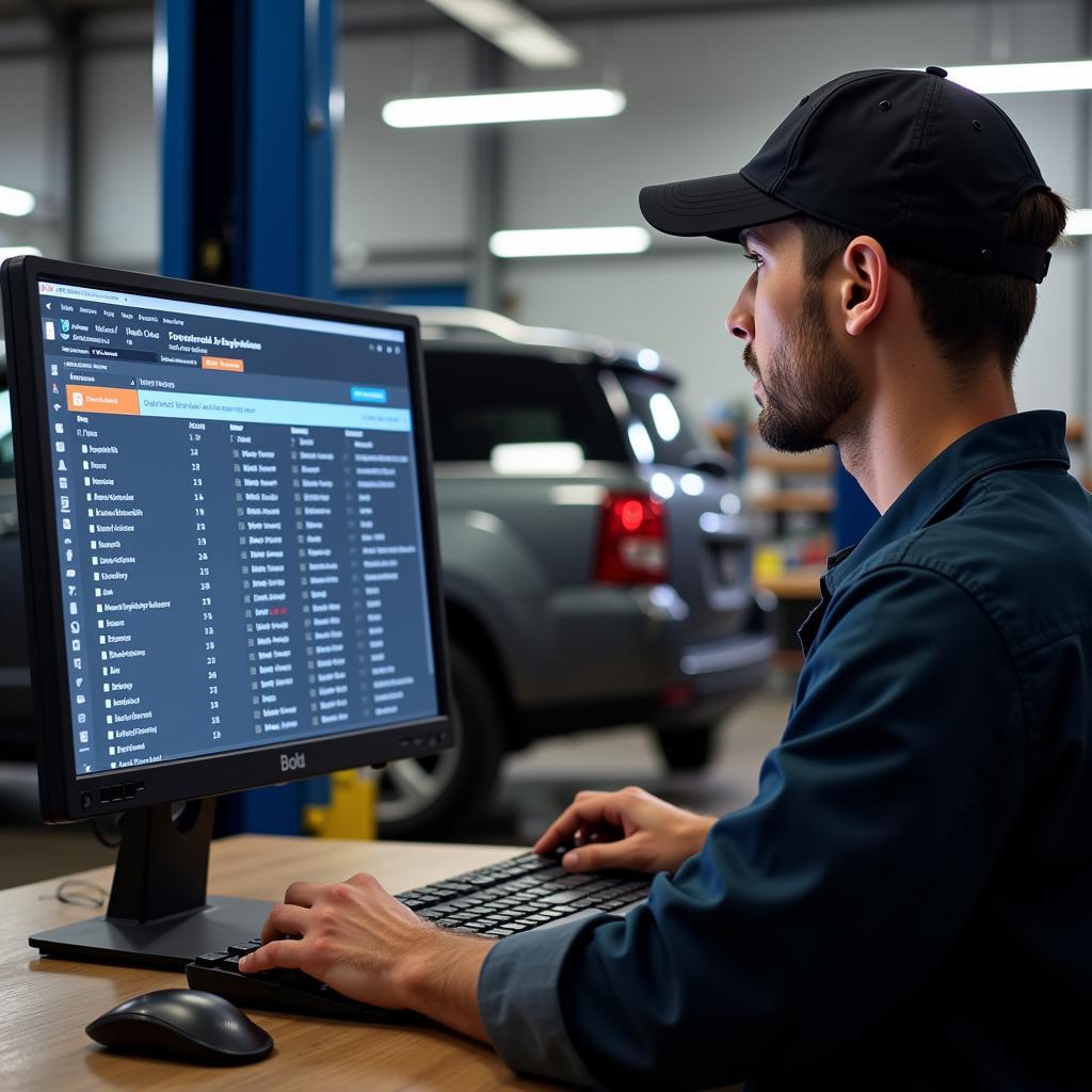 Mechanic Reviewing Service History