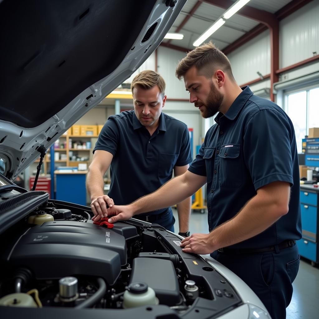 Mechanic Explaining Repairs